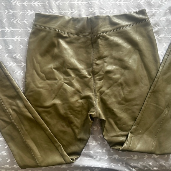 Topshop green leather pants - Picture 5 of 6